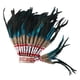 thumbnail image 3 of Tocado de plumas de jefe nativo americano para fiesta temática de baile o espectáculo Azul, 3 of 9