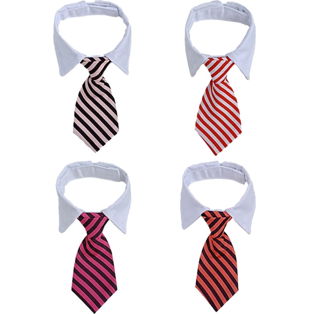 4 piezas de pajarita para mascotas, perros y gatos, disfraz para mascotas, corbata formal ajustable, collar para gatos y perros, accesorios de aseo