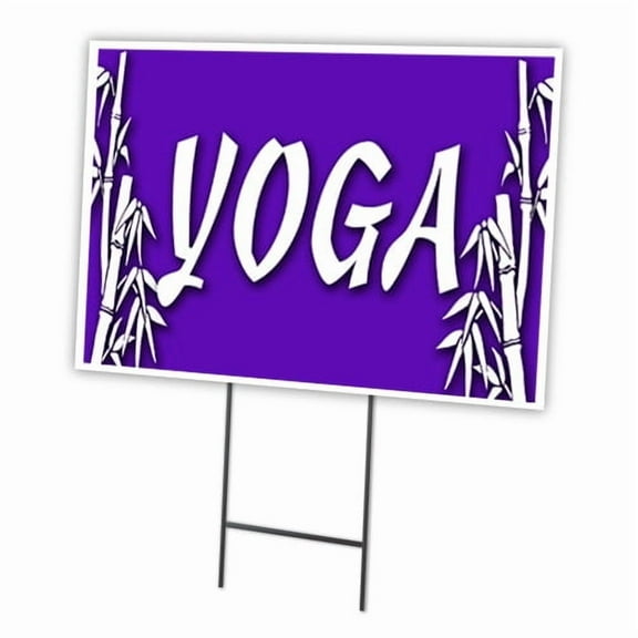 YOGA 18"x24" Yard Sign & Stake | Advertise Your Business | Stake Included Image On Front Only | Made in The USA
