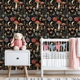 thumbnail image 3 of Peel and Stick Wallpaper Magical Mushrooms Celestial Flowers Butterflies Stars Wall Mural 23.6in x 9.8ft Self Adhesive Removable Wall Paper Renter Friendly Wallpaper for Nursery Bedroom Cabinets, 3 of 8
