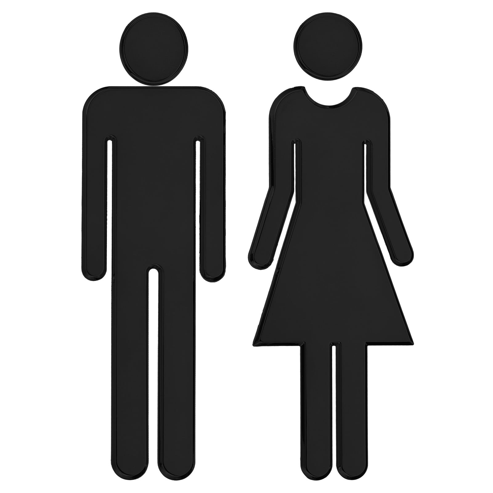 Autocollants Vinyle Toilettes Hommes/femmes - Lot De 2 Pièces, Style Contemporain, Neuf
