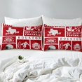 thumbnail image 3 of Erosebridal Housse de Couette Grand Football pour Garçons Filles, Ensemble de Literie Sport, Ensemble de Lit Réversible Rugby pour Fan de Football, Housse de Courtepointe Patchwork Ballon avec 2 Taies d'Oreiller pour Chambre (Houston) (Sans Couette), 3 of 5