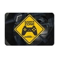 thumbnail image 7 of DouZhe Doormat Non-Slip Washable Floor Mat, Indoor Area Rug Gamer Zone Warning Pattern Carpet, 24x16 inches, 7 of 7