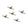 thumbnail image 2 of 5 conectores de empalme de latón con púas, en forma de T de 3 vías, para mangueras de aire, gas y agua. 4 mm, 2 of 5