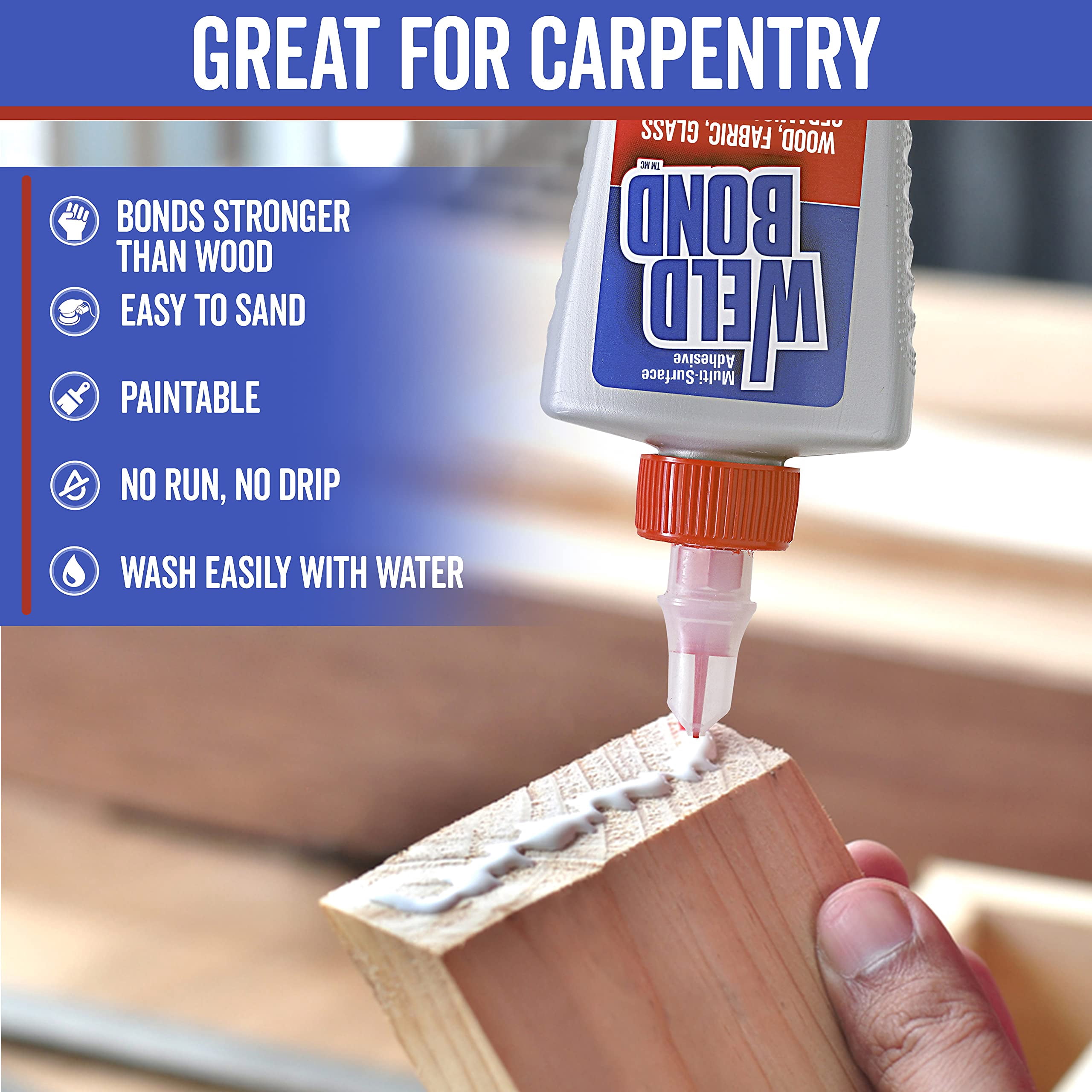 Multi-Surface Non-Toxic Adhesive Glue. Bonds Most Anything ! Glue Gallon for Wood Glue or Crafts Fabric Glass Mosaic Carpet Ceramic Tile Cement Metal Stone & More. ​101 oz - 3L - 2Pack