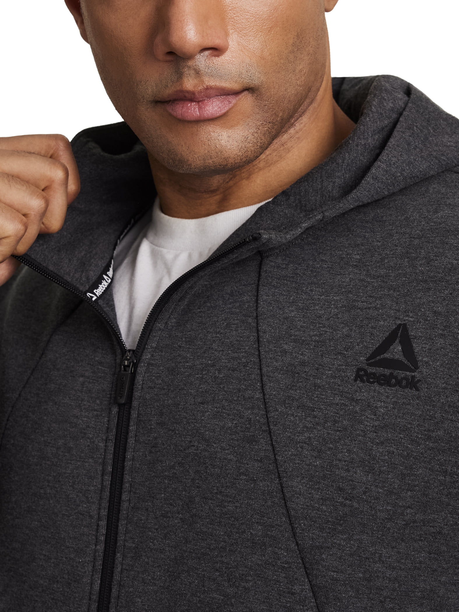 Reebok Men's and Big Men's Momentum Fleece Full Zip Hoodie, Sizes XS-5XL