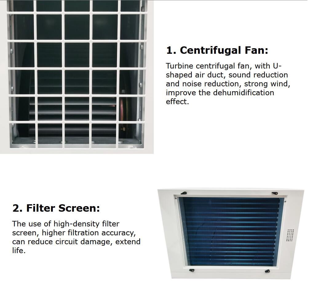 Ceiling Type Household Basement Warehouse Planting Greenhouses Dehumidifier 2HP 338Pint/D
