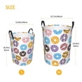 thumbnail image 2 of Large Laundry Basket with Handles - Colourful Donut Doodle Print Kids Baby Dirty Clothes Laundry Hamper for Bedroom Aesthetic, 2 of 5