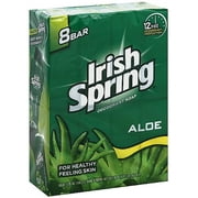 Irish Spring Aloe Deodorant Bar Soap, 3.75 oz bars, 8 ea (Pack of 3)