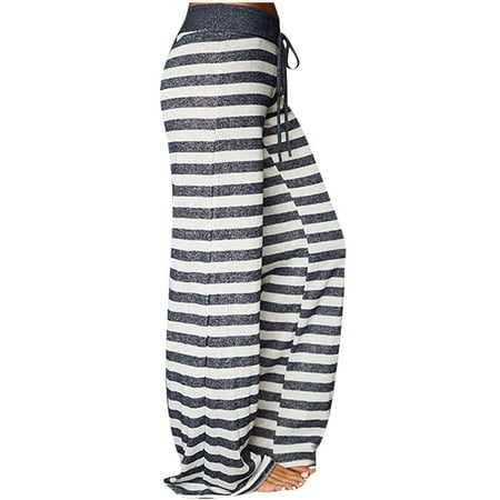 

Staron Women s Comfy Casual Pajama Floral Print Drawstring Lounge Wide Leg Pants
