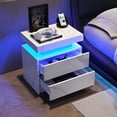 thumbnail image 2 of LED nightstand with storage / Office corner decoration / Blend well with furniture, 2 of 4