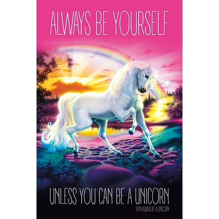 Fantasy Movie Poster Unicorn - Fantasy Poster / Print (Always Be Yourself, Unless You Can Be A Unicorn) (Size: 24