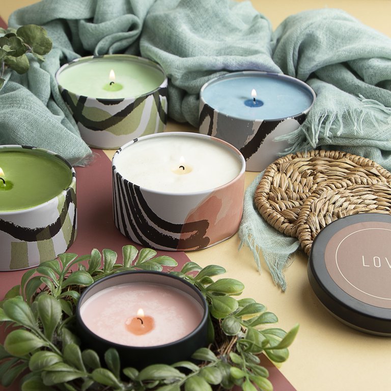 24 PCS 5 OZ Candle Aking Containers, Decorative Round Etal Candle Tins Bulk, Reusable Candle