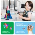 thumbnail image 3 of shiyou-60 Piece Magnetic Building Block Mini Diamond Series Travel Size On-The-Go Magnet Construction Toy Set STEM Learning Kit Educational Playset Child Brain Development Stacking Blocks PTM60, 3 of 4