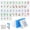 Blue, variant on Keyohome American Mahjong Game Set, 166 American Mahjong Tile Set with Storage Bag & Dice, 3D Engraved Melamine Mahjong Tiles for Adults, Friends and Family Game Night, Travel Size