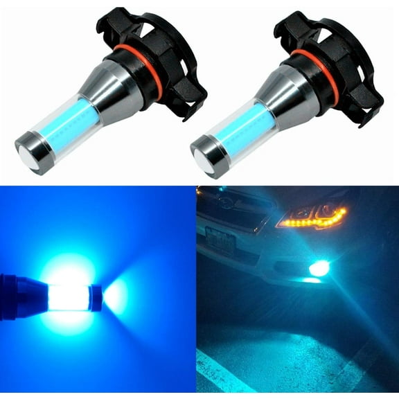 Alla Lighting New 5201 5202 LED Fog Lights Bulbs, 8000K Ice Blue Super Bright COB SMD PS19W PS24WFF 9009 DRL Daytime Running Lights Bulbs