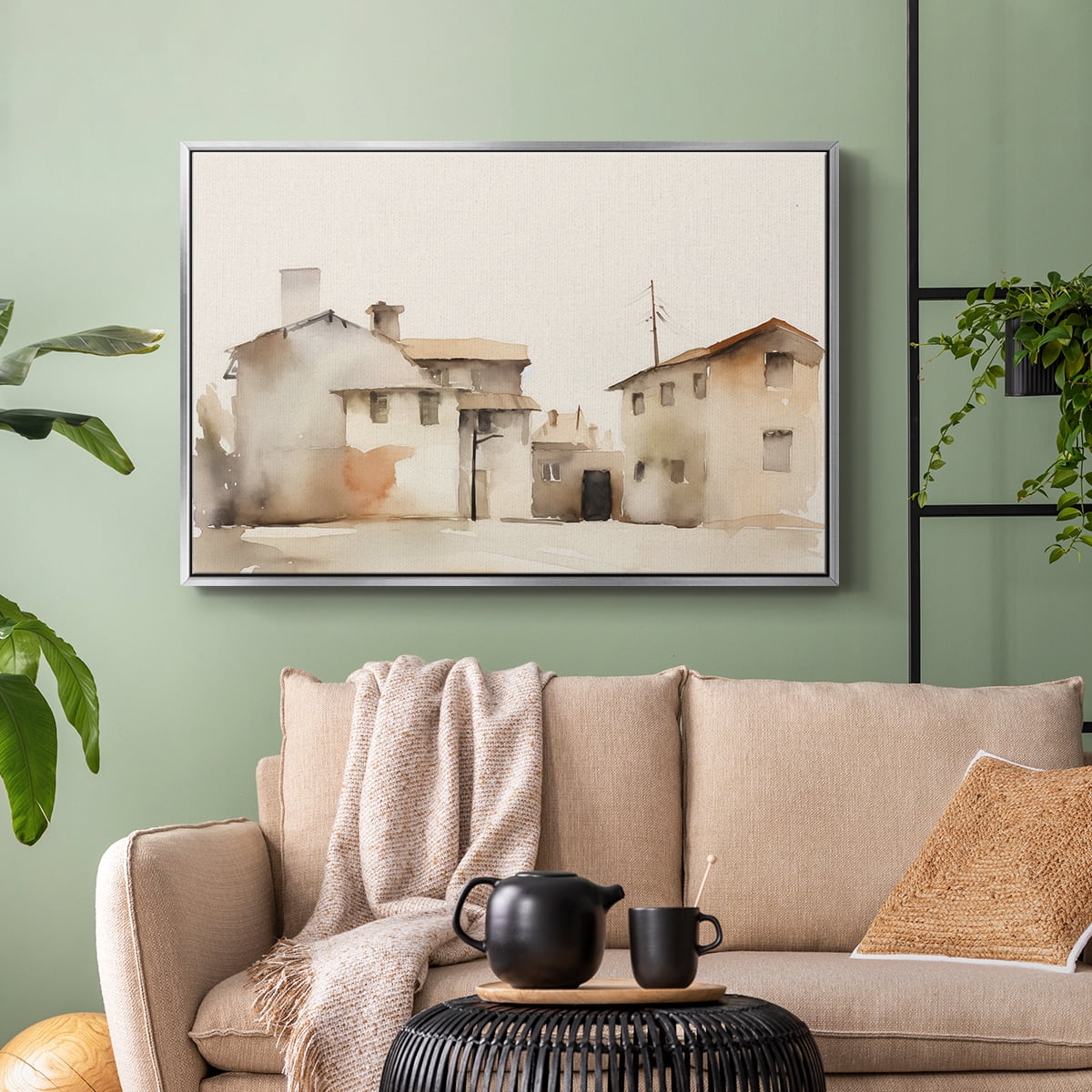 Vintage Landscape-XI By Wexford Home Framed in Silver Wood Gallery Wrapped Canvas 17 in. x 25 in.
