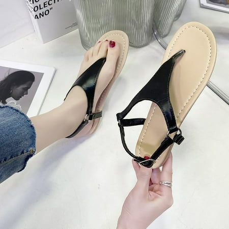 

EQWLJWE Summer New Ladies Large Size Flat Fashion Breathable Sandals Women s Sandals Holiday Clearance