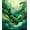 Green, Pattern 1, variant on ODIKA 4'x6' Machine Washable Non-Slip Area Rug, Whimsical Irregular Shape Moss with Eclectic Aura Design High Traffic Rug, Green, 82631