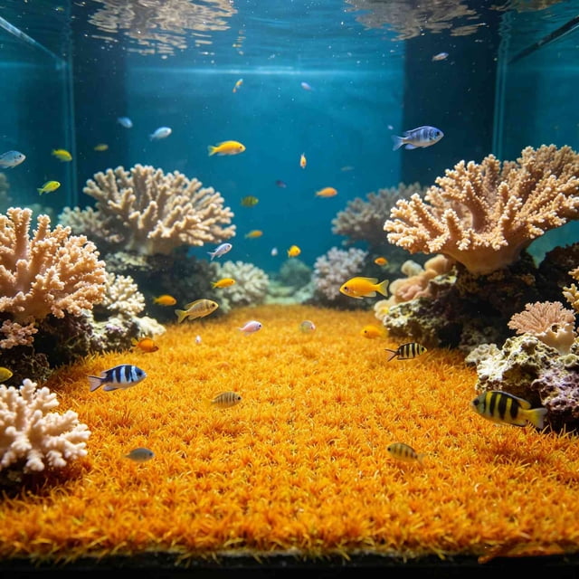 Alfombra de césped para acuario Sustrato para acuario con plantas acuáticas artificiales Alfombra de césped plástico denso para decoración y paisajismo del acuario