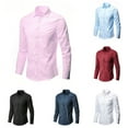 thumbnail image 7 of Fule Men Classic Fit Long Sleeve Wrinkle Resistant Button Down Premium Dress Shirt, 7 of 7