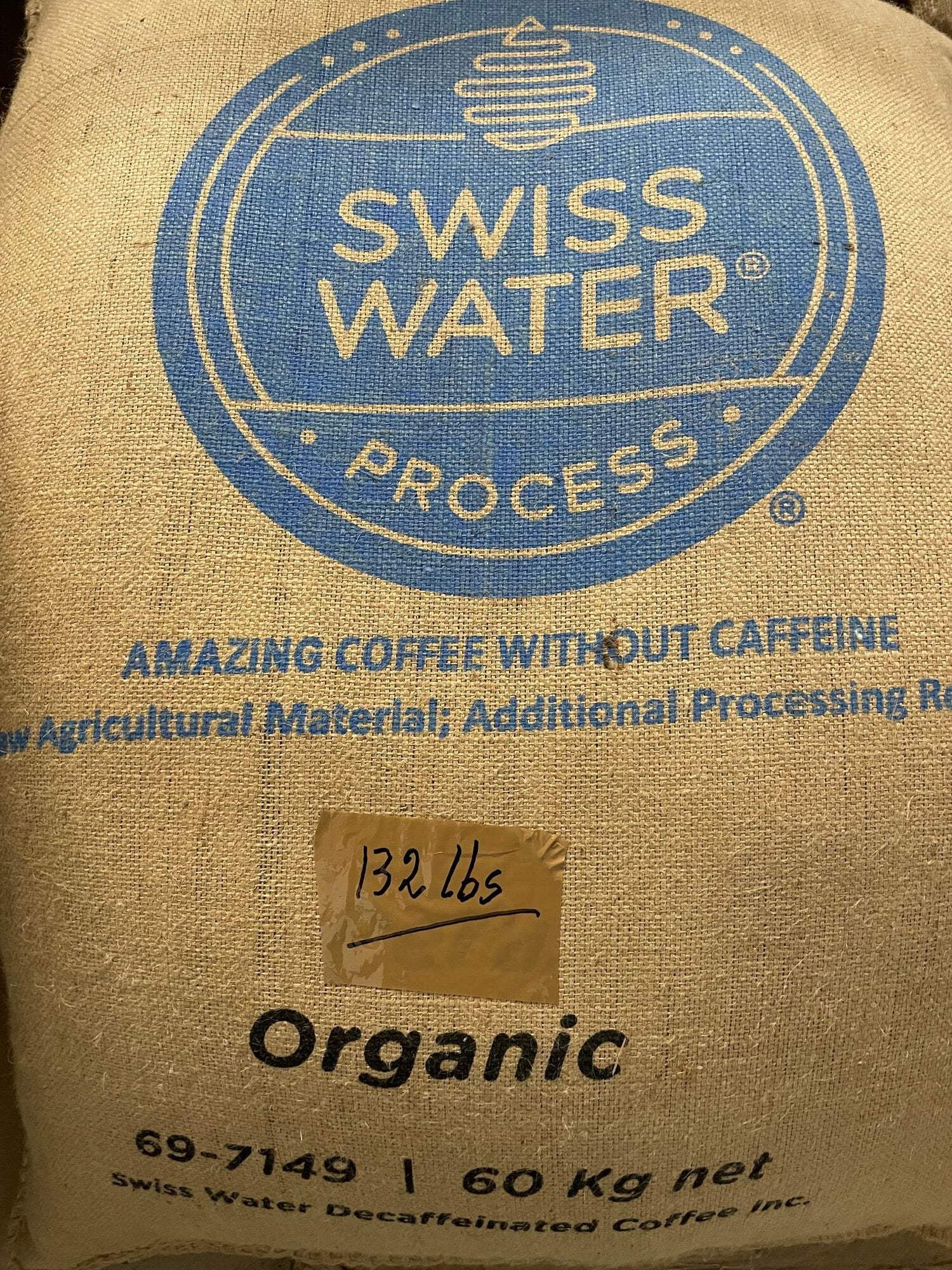 Half Caff Blend Swiss Water Coffee Whole Bean Medium Roast Organic 100% Arabica 1-Pack 2lb