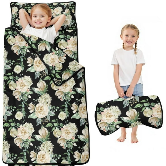 Pioneer Flower Floral Print Pattern Toddler Nap Mats for Kids Preschool,Sleeping Mat Bag or Kids,Toddler Sleeping Bag,Toddler Nap Mat or Daycare