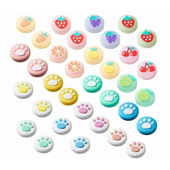 Jelly Color Luminous Thumb Grips for Nintendo Switch Joy-Con - Glow-in-the-Dark Analog Stick Caps