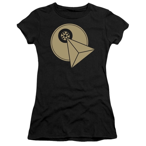 Star Trek Vulcan Logo Junior Women's Sheer T-Shirt Black