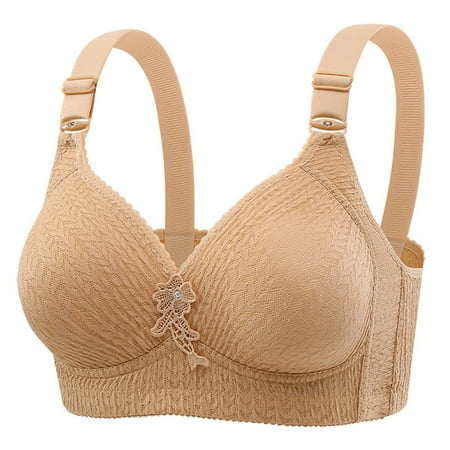 Kaemgyyd Plus Size Bra for Womens Fashion Full Coverage No Underwire Lace Bralette Soft Push up Adjustable Strap Bra