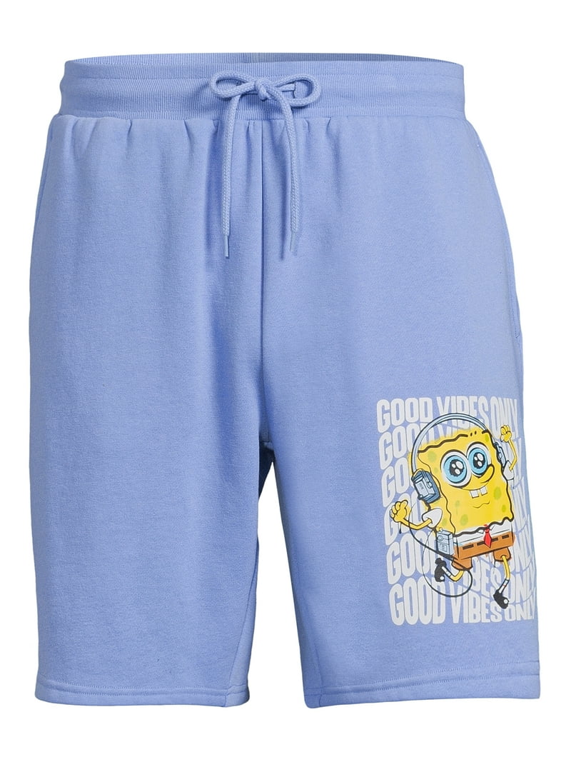 SpongeBob SquarePants Men's Graphic 9” Jogger Shorts, Sizes S-3XL