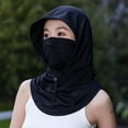 thumbnail image 5 of Lumtrix Summer Women's Hat with Neck Guard & Face Cover with Breathable Holes for Cycling Outdoor Fishing Unisex Black one size, 5 of 5