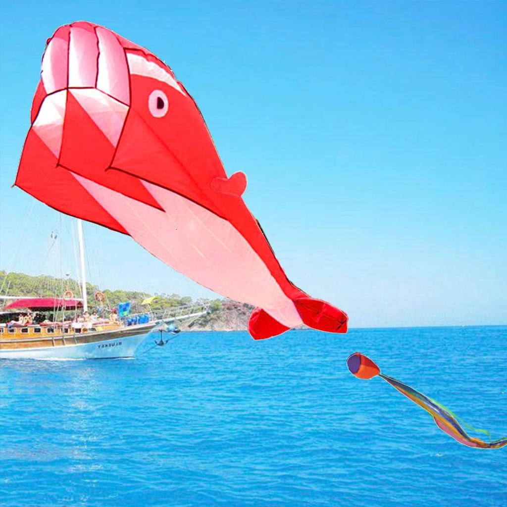 3D Long Tail Shape Kite Large Huge Outdoor Soft Flying Kite for and Adults Camping Outdoor Toy