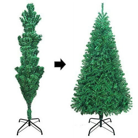 UHINOOS Artificial Christmas Tree, Christmas Full Tree with Metal Stand, Easy Assembly Unlit Christmas Tree (6FT)