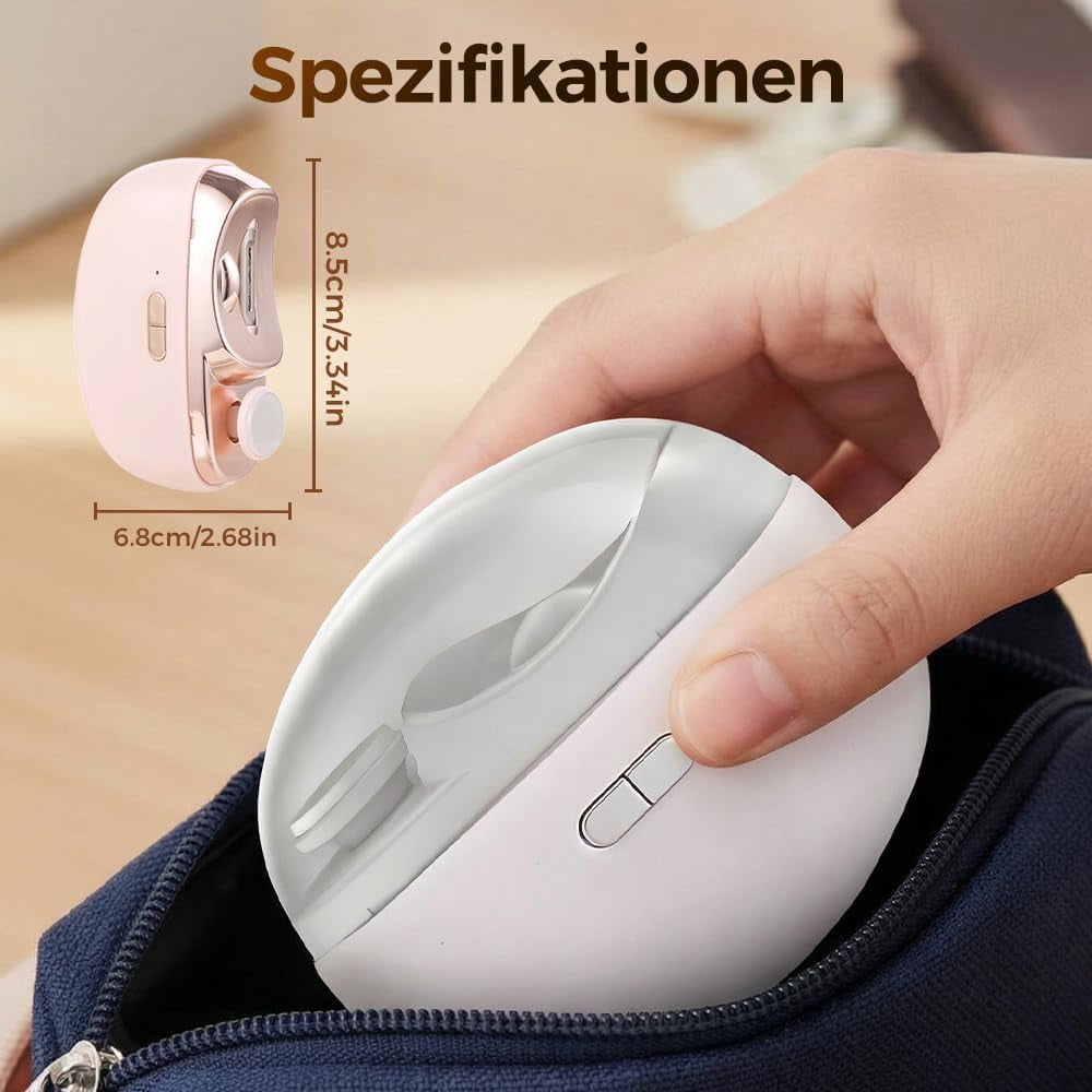 Automatic Nail Clipper with Nail File, 2026 New 2-in-1 Electric Nail Trimmer with LED Light, Nail Catcher for Kids, Seniors & Adults