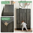 thumbnail image 5 of Papajet 5 Drawer Dresser, 48" Tall Modern Chest of Drawers with Pine Handles, Rounded Corners & Anti-Tip for Bedroom, Living Room, Entryway, Black, 5 of 9