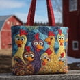thumbnail image 2 of Evdexr 2026 Quilted tote Bags for Women Large Boho Vintage Chicken Book Floral Crossbody Quilt totes Oversized tote Bag Zipper Purses Handbag B, 2 of 3