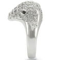 thumbnail image 5 of Rhodium Brass Ring with Top Grade Crystal in Jet for Women Style 0W280, 5 of 7