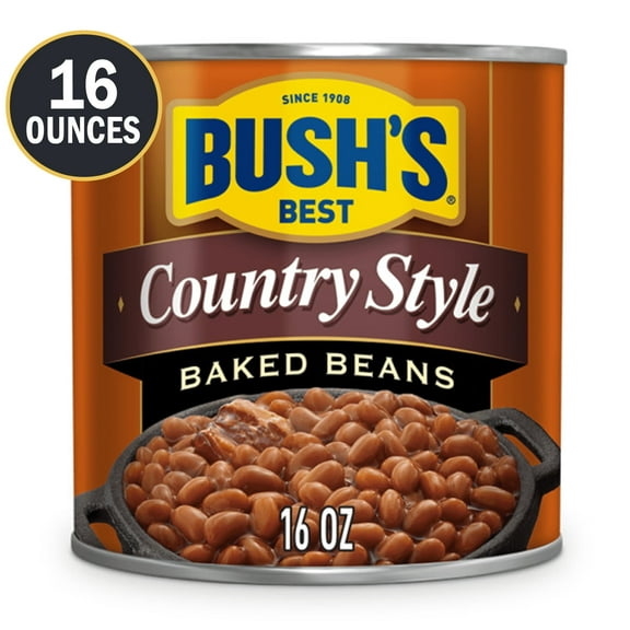 2x-Bush's Country Style Baked Beans, Canned Beans, 16 oz Can