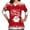 Red, variant on Luxalzxs Christmas Printed Scrub Shirt Nurse Uniforms for Women, Short Sleeved V-Neck Protective Work Clothes Tops Holiday Scrub Tops