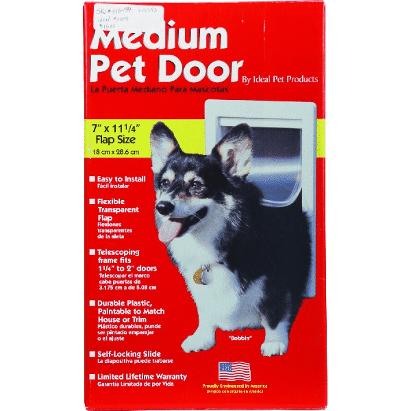Abe flamme kommentator Ideal Pet 7 In. x 11-1/4 In. Medium Plastic White Pet Door PDM - Walmart.com