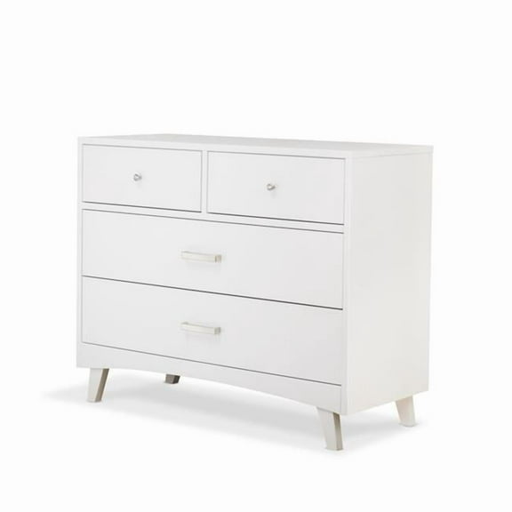 Soho 4 Drawer Dresser, White