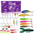thumbnail image 2 of Kit Señuelos Pesca Con Anzuelos Y Cebo Gusano Suave para Lubina (), 2 of 6