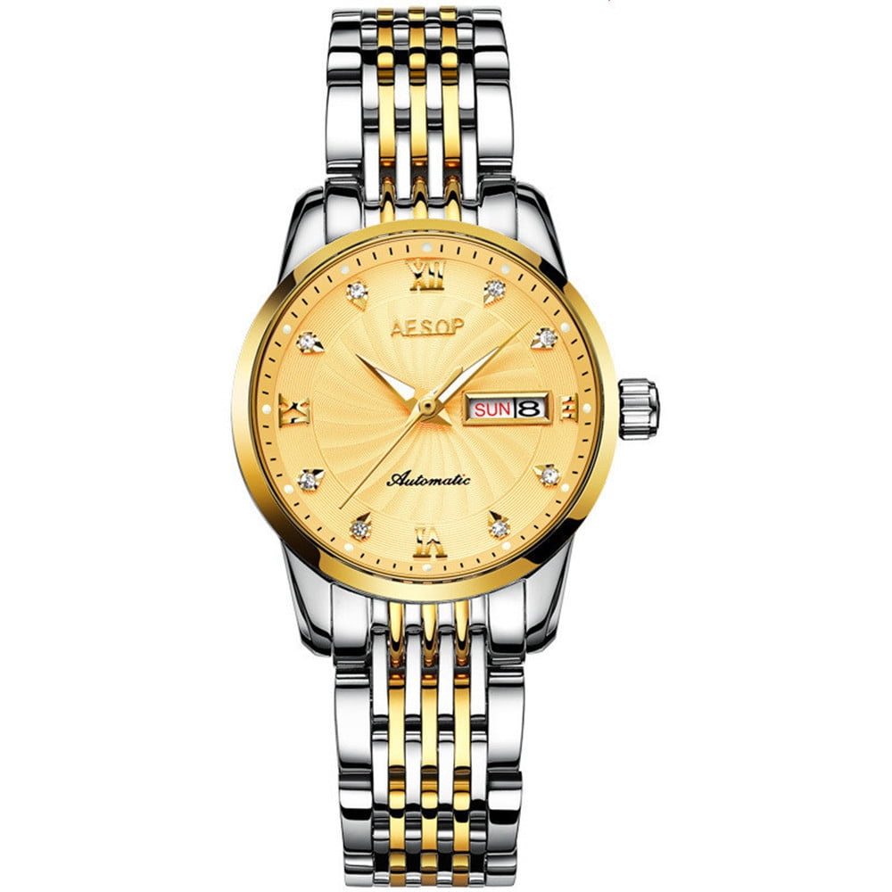 Aesop Automatic Diamond Wrist Watch with Stainless Togo Ubuy - Main Image