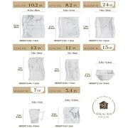 MALACASA Dinnerware Sets, Porcelain Dinner Set, 56-Piece Square Marble Grey, Series Flora