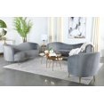 Coaster Company 3 Piece Glam Polyester Living Room Set Gray