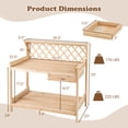 thumbnail image 3 of Gymax Garden Potting Bench Table w/Lattice Trellis Removable Drawer Top & Lower Shelf, 3 of 10
