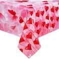 thumbnail image 2 of Valentine''s Day Tablecloth Rectangle 60x120 Inch, Red Love Heart Table Cloth, Romantic Butterfly Tablecloths, Polyester Waterproof Spillproof Tablecloth for Valentines Day Wedding Party Decoration, 2 of 6