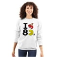 thumbnail image 3 of PACMAN I Love the 80s Cherry Fruit Sweatshirt for Men or Women Brisco Brands M, 3 of 6