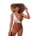 thumbnail image 6 of Yievot One Piece Swimsuits for Women Wrap Tummy Control Swim Bathing Suits Mesh Ruched Full Coverage Slimming Swimwear, 6 of 6